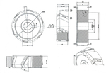 PCD фреза D.125x43x30+DKN Z=3+3 H=3 LH + RH для Filato, KDT, Homag, Biesse