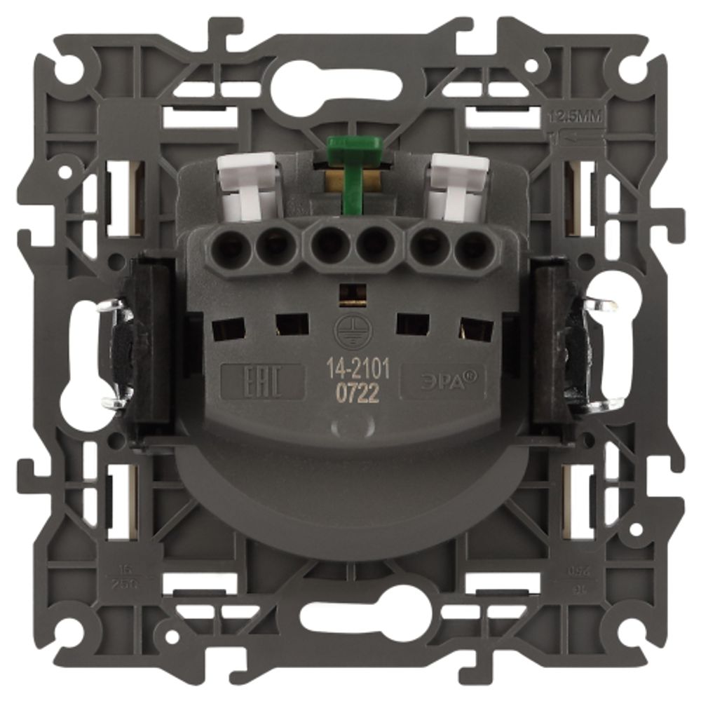 Розетка ЭРА Elegance 14-2101-02 с заземлением 2P+E Schuko 16A-250В IP20 слоновая кость