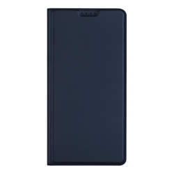 Чехол книжка синего цвета из кожи для Xiaomi Redmi Turbo 5 Max и Poco X8 Pro Max, серия Skin Pro Series от Dux Ducis