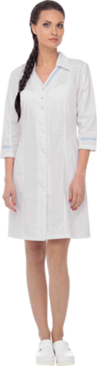 Халат медицинский ГАЛИНА белый ткань Тиси