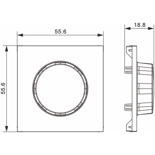 Накладка для светорегулятора поворотного, матовый кашемир, серия A07