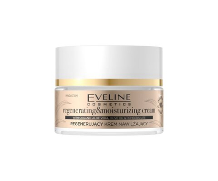 Eveline Cosmetics Organic Gold - регенерирующий и увлажняющий крем с алоэ вера /   50  ml  / GTIN 5903416030218
