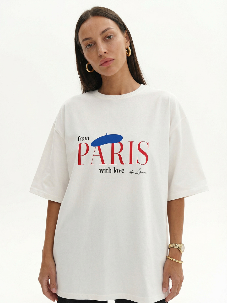 Футболка FROM PARIS | Молочный
