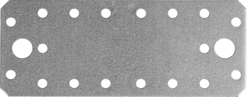 ЗУБР КП-2.0, 140 x 55 x 2 мм, цинк, крепежная пластина (310236-140-55)