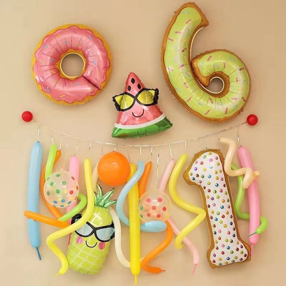 Шар (29"/74 см) Фигура, Пончик, Розовый 1 шт.