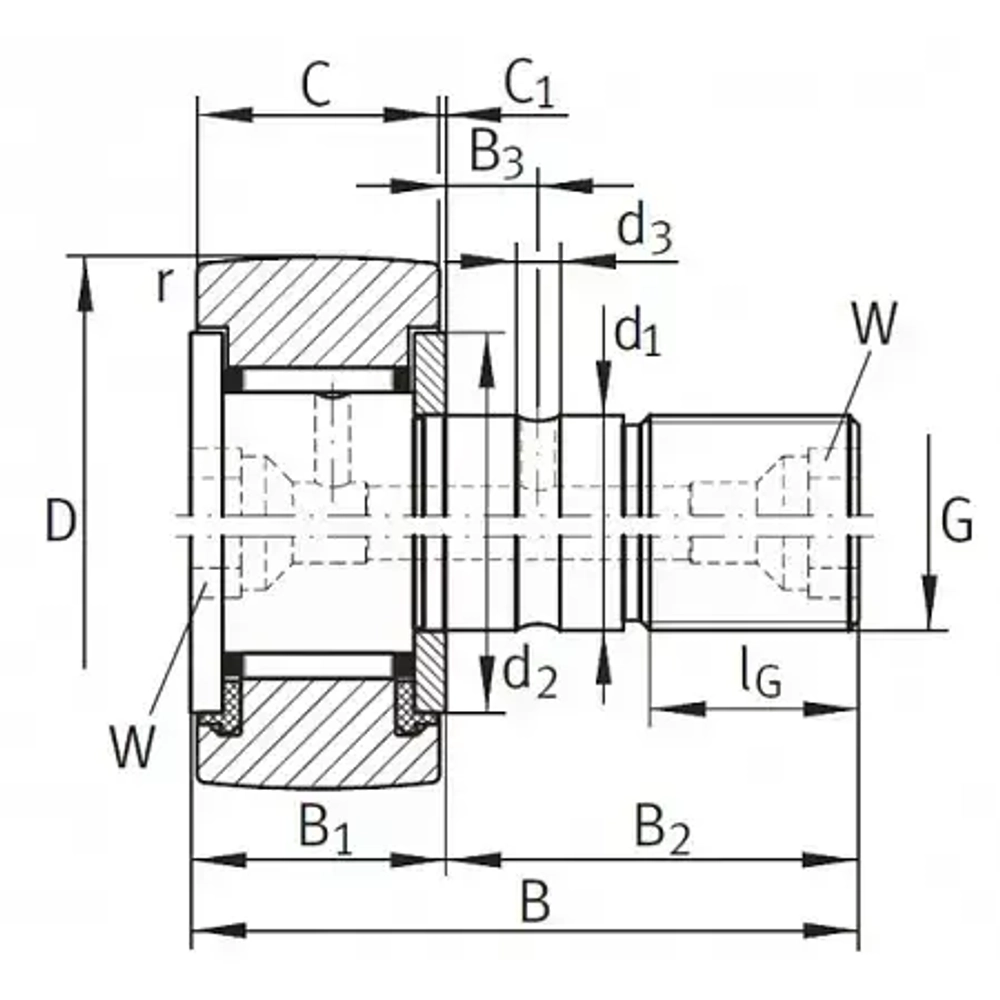 Опорный ролик KRV40-PP TECHNIX