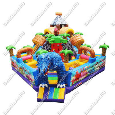 Надувной батут "В гостях у динозавра" 7*7*6м