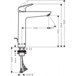 Смеситель для раковины Hansgrohe Logis 71090000 хром