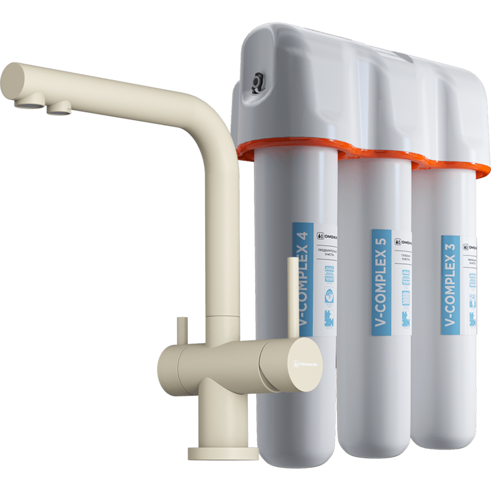 Комплект смеситель+фильтр Nagano-BE-P + Pure drop Lite