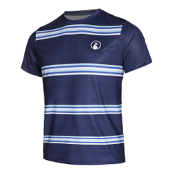 Мужское теннисное поло Quiet Please Ocean AOP Stripe Receiver T-Shirt Men - Blue