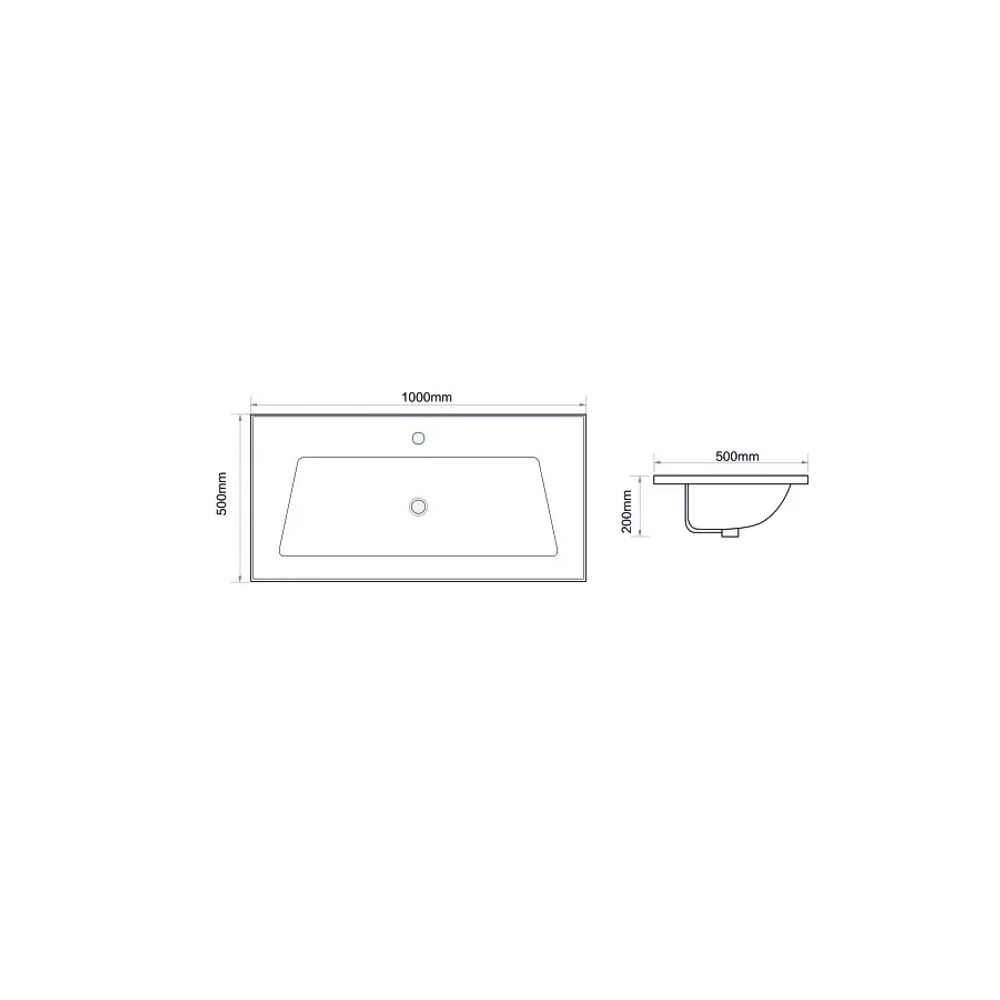 Раковина мебельная Royce Pro (RCW-1405100WH)