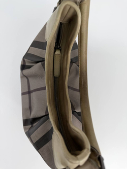Сумка Burberry Smoked Check Coated Canvas Small Brooklyn Hobo Bag