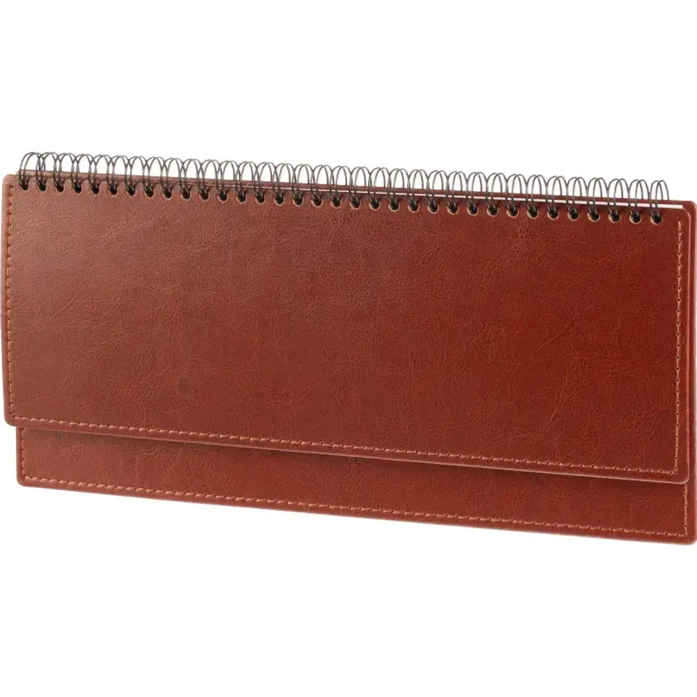 Планинг датированный 2026, коричн, 303х150 мм, 120стр, Agenda