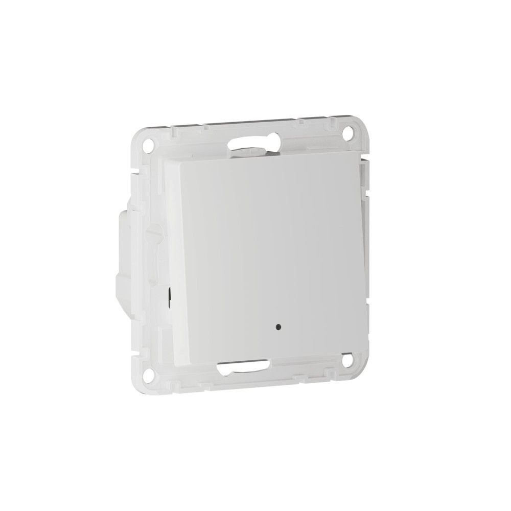ATLASDESIGN SMART 1-кл. ВЫКЛЮЧАТЕЛЬ с подсв., Zigbee, сх.1, L+N, 10А, мех., БЕЛЫЙ
