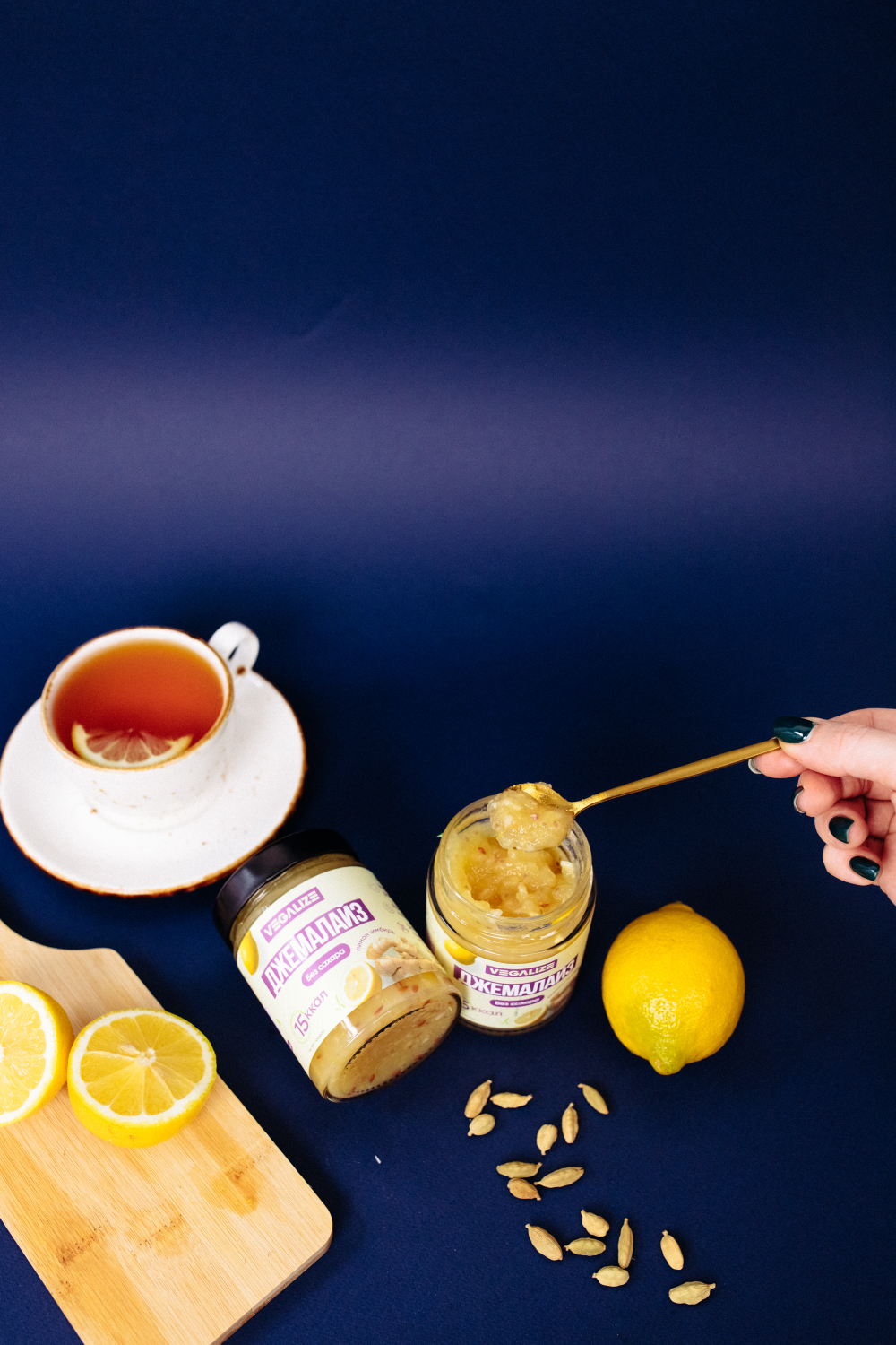 Джем, Джемалайз VEGALIZE, Лимон-имбирь, без сахара, низкокалорийный, фитнес-продукт, для похудения, постный