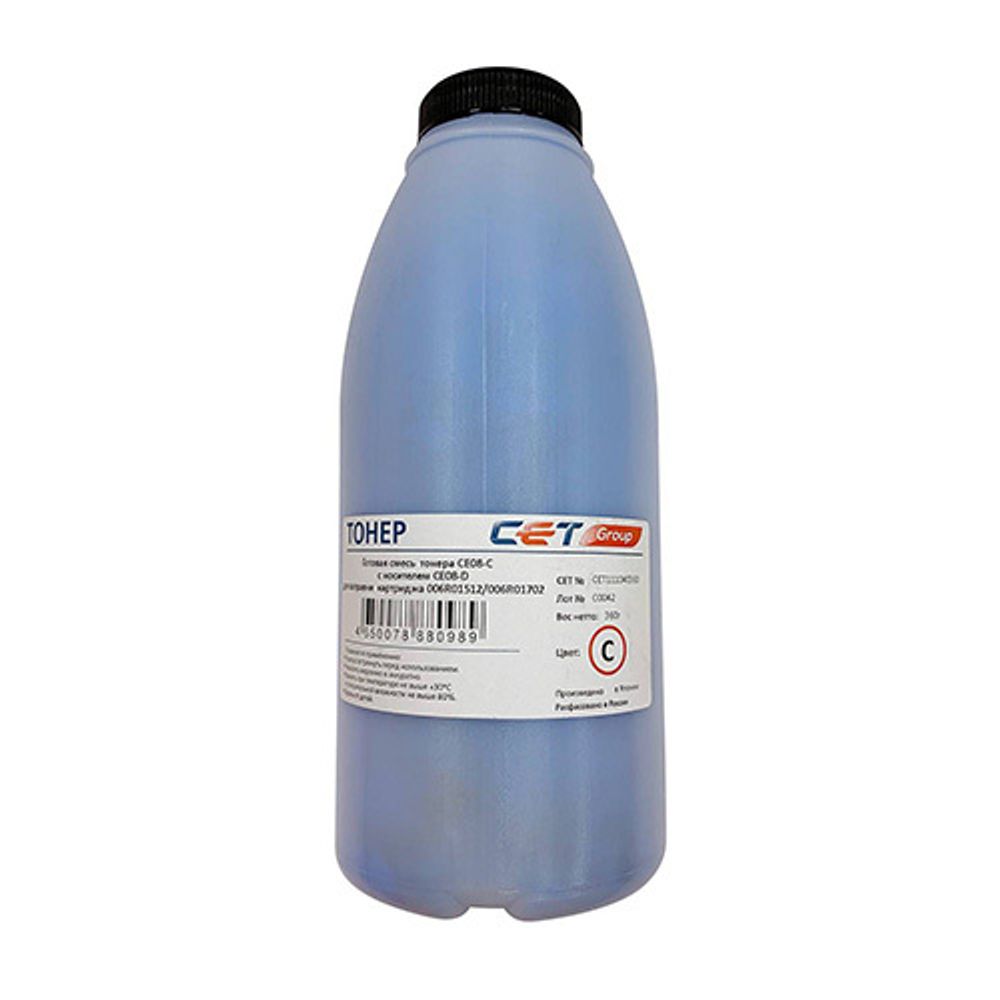 Тонер CE08-C(CPT)+носитель CE08-D для XEROX AltaLink C8045/8030/8035, WorkCentre 7830 Cyan, 360г, CET111040360