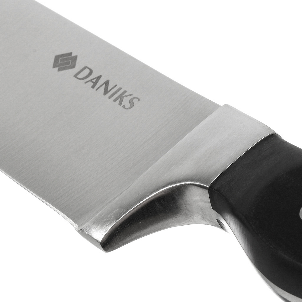 Нож кухонный Daniks, Reference, шеф-нож, нерж сталь, 20 см, рук дерев, S-K43306-02