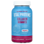 Vital Proteins, Жевательные мармеладки с коллагеном, малина, 120 жевательных таблеток (0,625 г в 1 жевательной мармеладке)