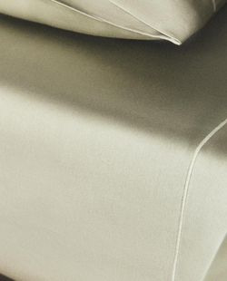 Zara Home - Простыня из сатина с подолом (300 нитей), зеленый, 210x280 см