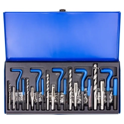 Набор приспособлений и футорок для восстановления (М5х0.8, М6х1, М8х1.25, М10х1.5, М12х1.75) 131пр., в металлическом кейсе Forsage F-9130U1