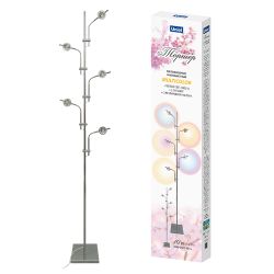 ULM-T640 5x2W-3000K CHROME MULTICOLOR Торшер напольный светодиодный. c регулировкой наклона. с линзами. Сменные светофильтры в-к. Механический выключатель. Металл. Хром. ТМ Uniel