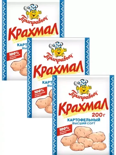Крахмал картофельный высший сорт 200 г * 3 шт