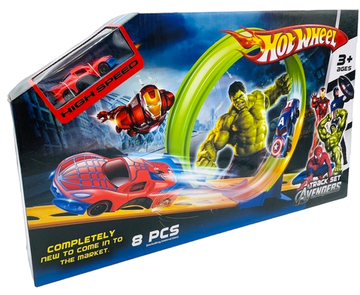 Игровой набор Hot Wheel "Гоночная трасса супер героев " + 1 машинка