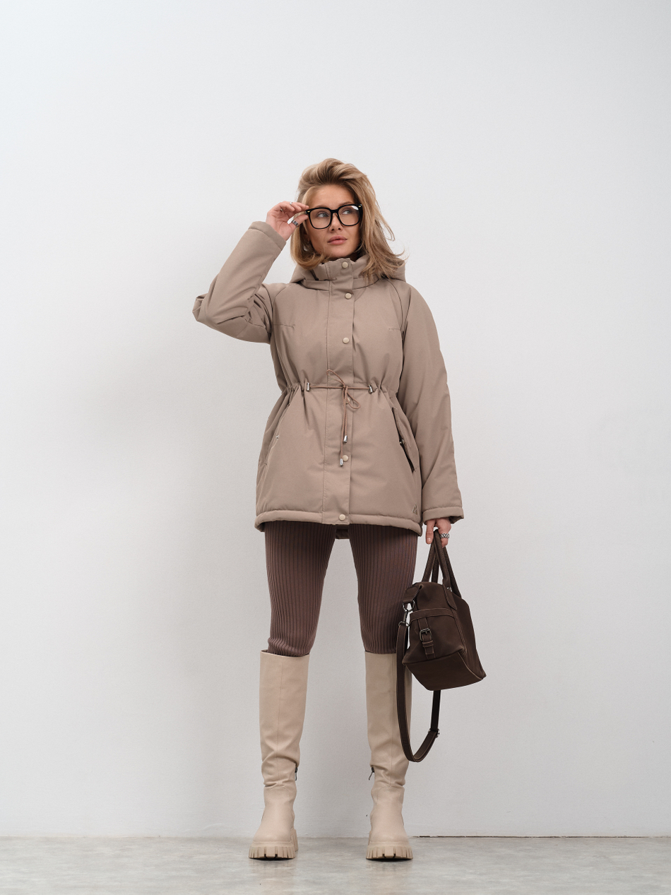 Парка женская демисезонная "Апрель" бежевый