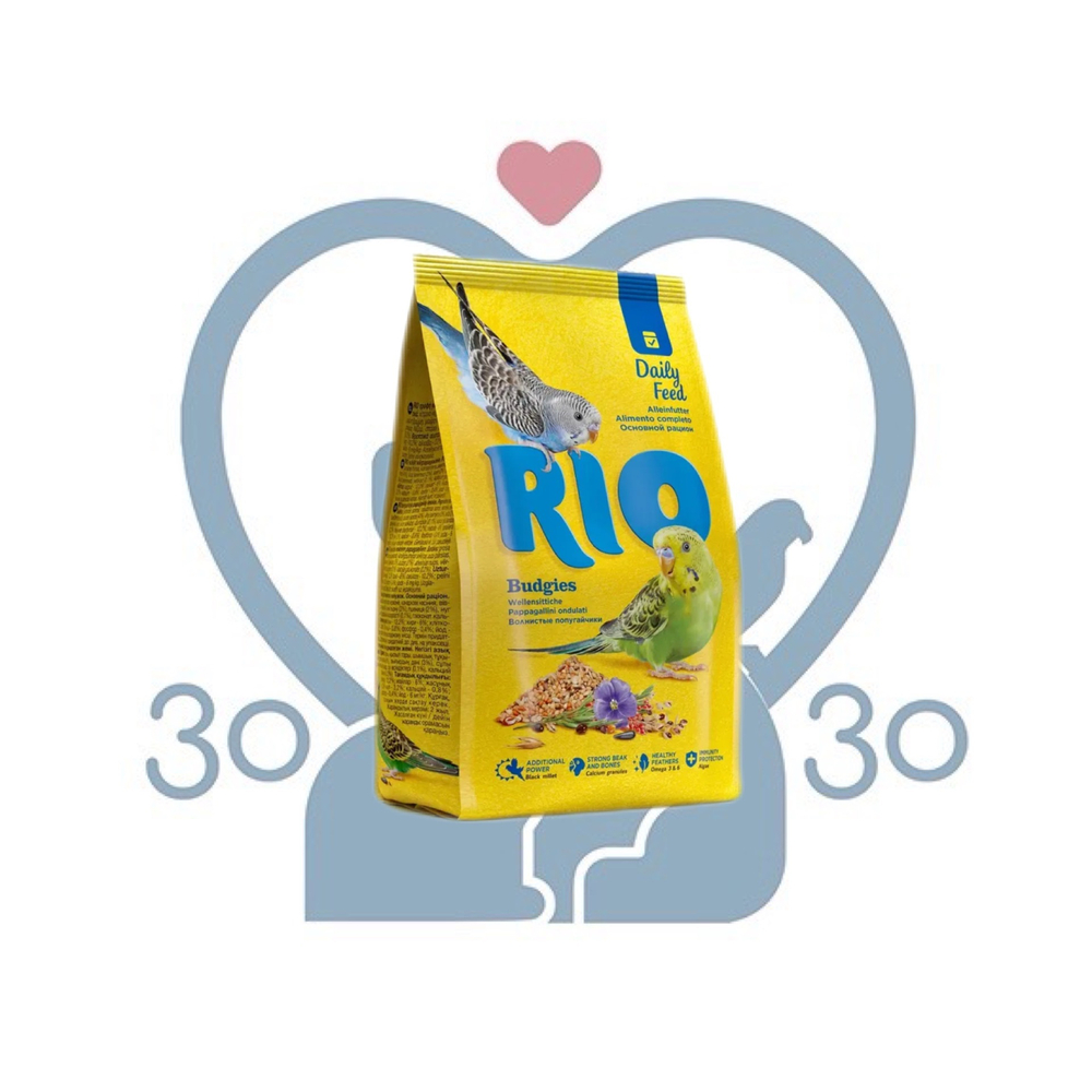 RIO Корм для волнистых попугайчиков, пакет 500 г