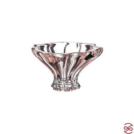 Конфетница Aurum Crystal Plantica 15 см розовая.