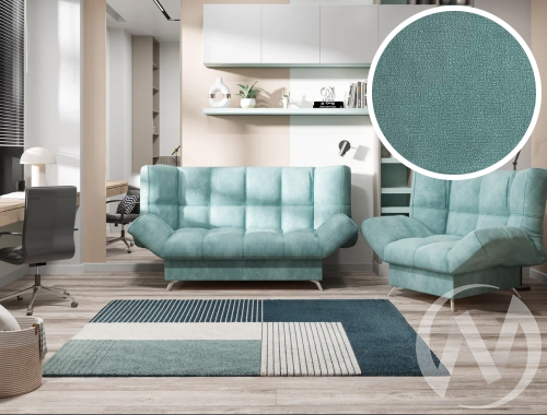Диван прямой Клик-Кляк 8 ДК (SELFIE Mineral Blue; 3 категория)