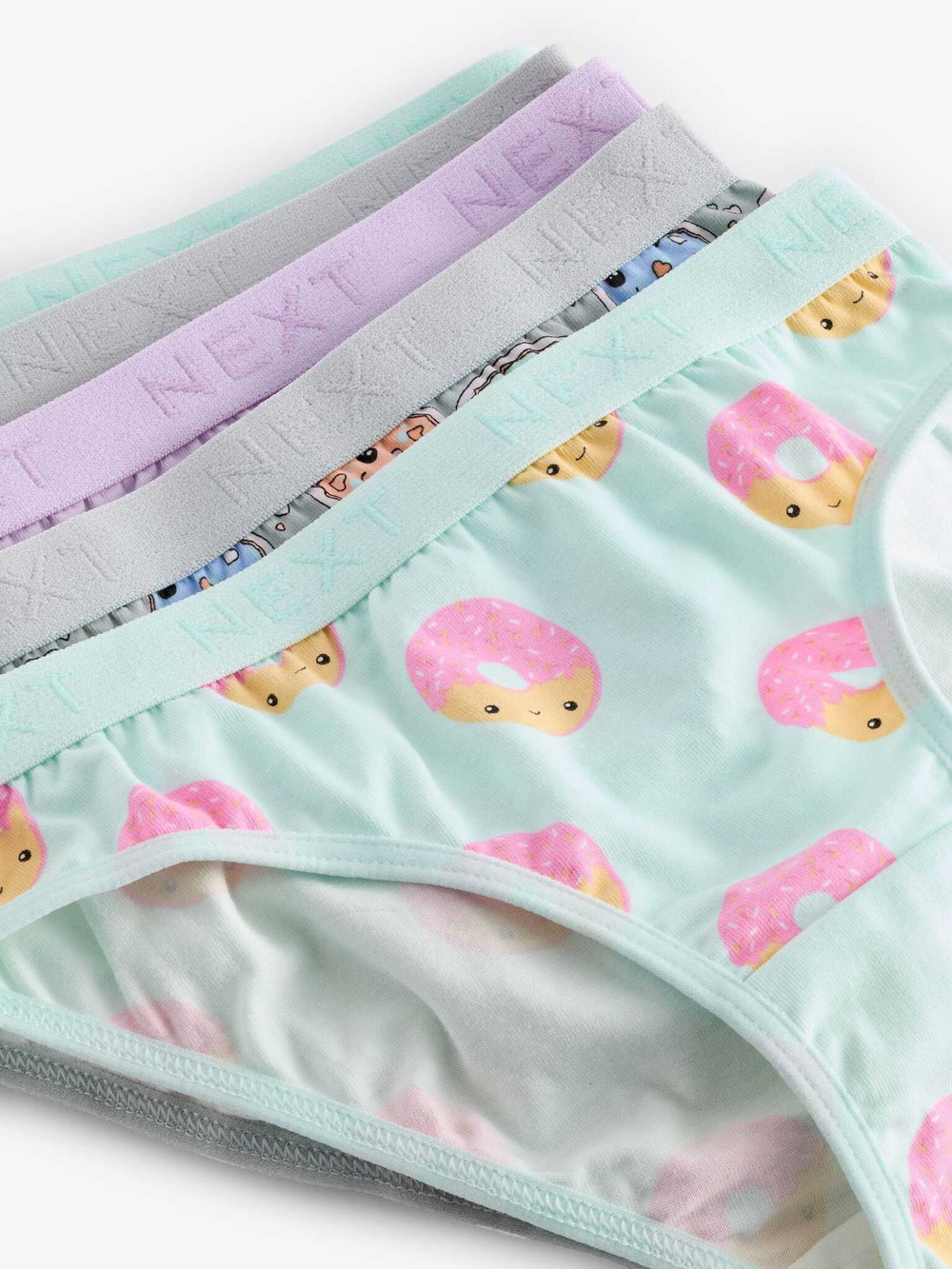 Трусы для девочки Next 412-454, 5 шт., Серый, Мятный, Сиреневый