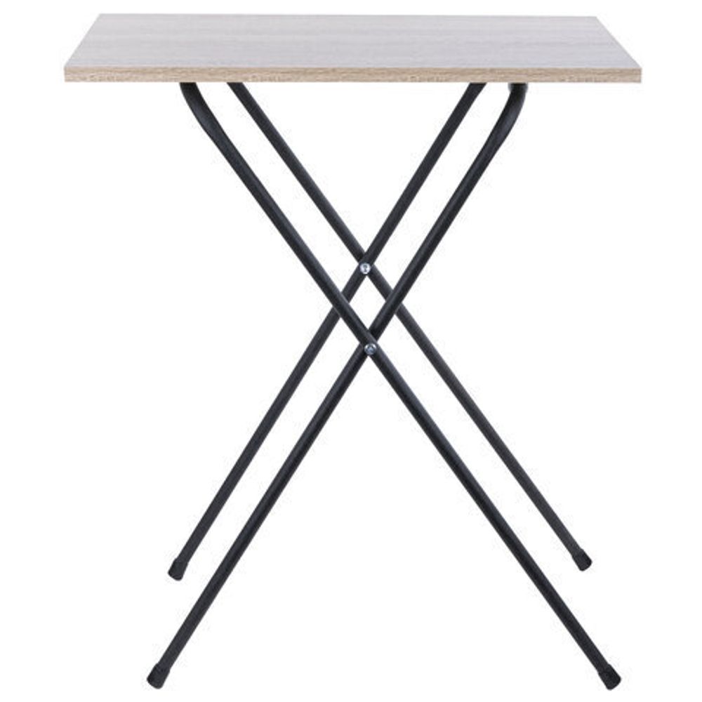 Стол BRABIX "Smart CD-011", 600х380х705 мм, ЛОФТ, складной, металл/ЛДСП дуб, каркас черный, 641878