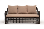 "Ницца" диван из искусственного ротанга трехместный, цвет бронзовый