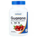 Nutricost, Гуарана, 150 капсул (500 мг в каждой капсуле)
