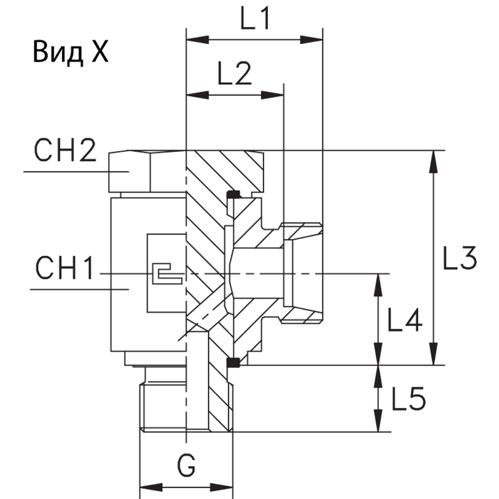 Соединение JE DLL08 BSP 1/8" (корпус)