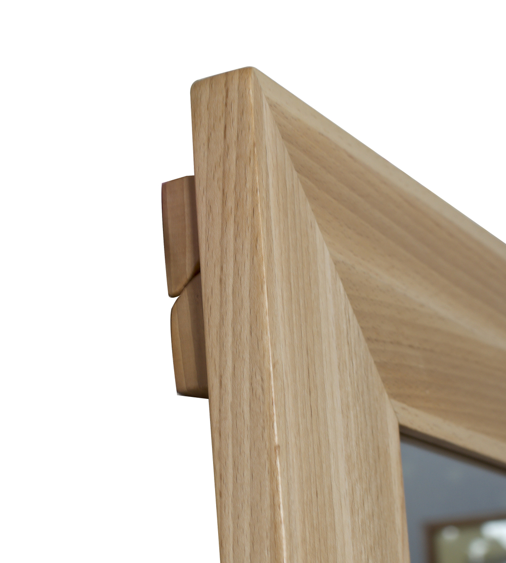 Зеркало большое настенное из бука