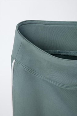 ZARA ЛЕГИНСЫ FLARE ИЗ СМЕСОВОГО МОДАЛА, ЗЕЛЕНЫЙ