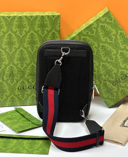 Мужская сумка Gucci Supreme черного цвета