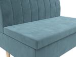 Диван прямой Мини, Бирюзовый, Велюр, 126040