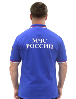Рубашка Поло МЧС России цв.Василёк (короткий рукав)