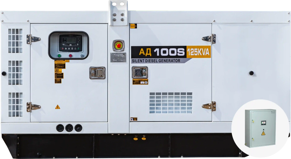 Дизельный генератор EcoPower АД 100-T400eco в кожухе и без