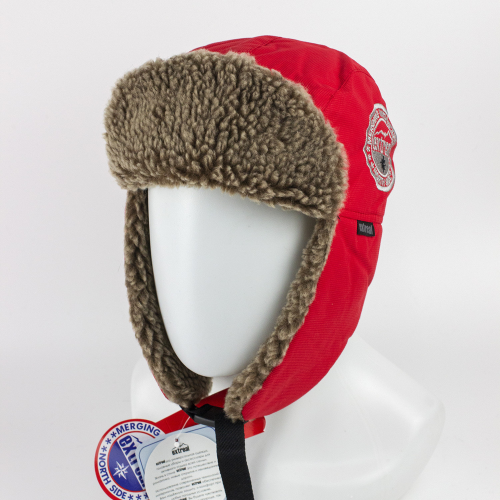 Шапка-ушанка Extreal "Стрит" (мех барашек коричневый, мембрана) XL