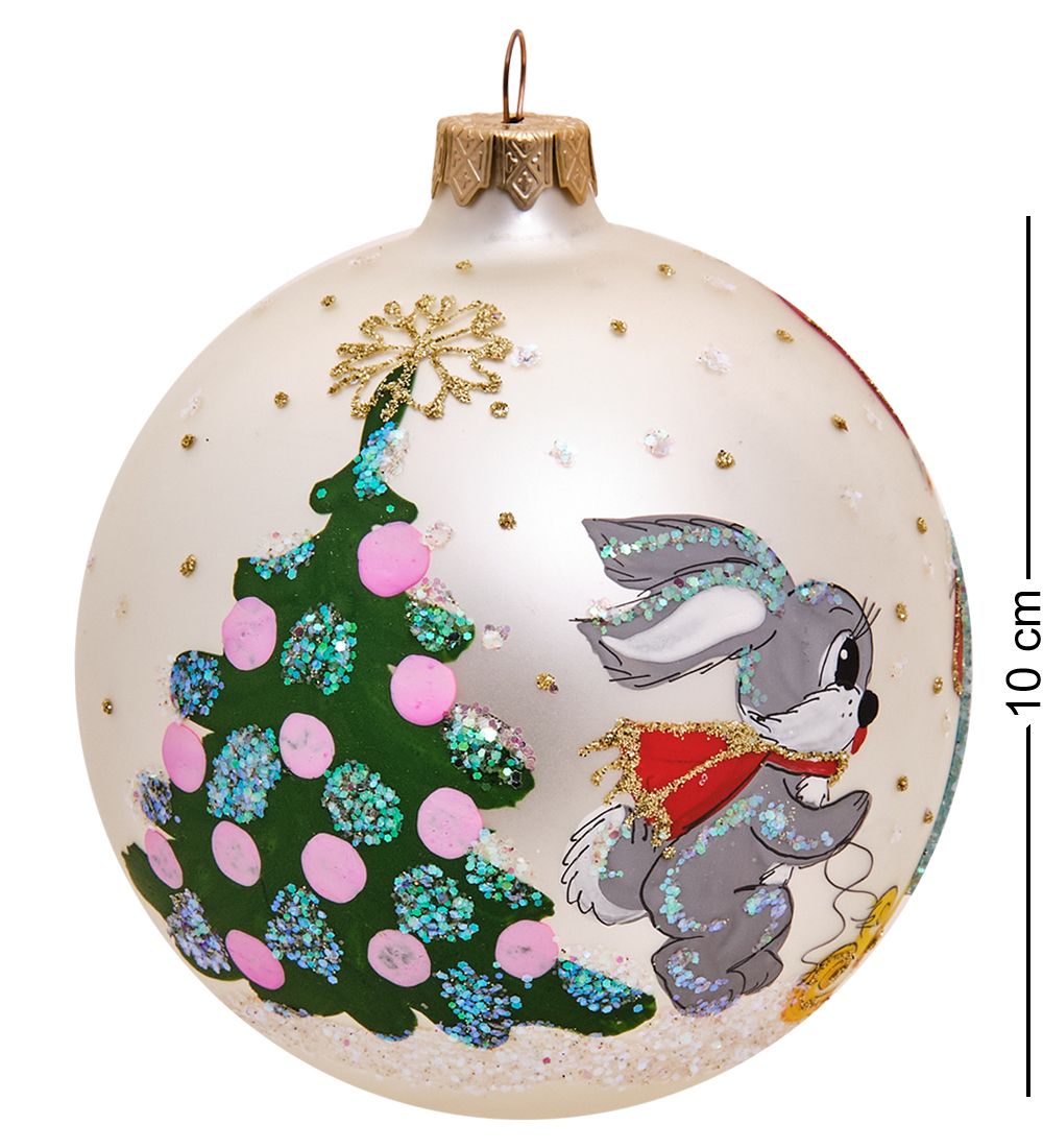 Элита НФШ-1493 Ел.украшение Шар «Снеговик, мишка, зайка» 100 мм