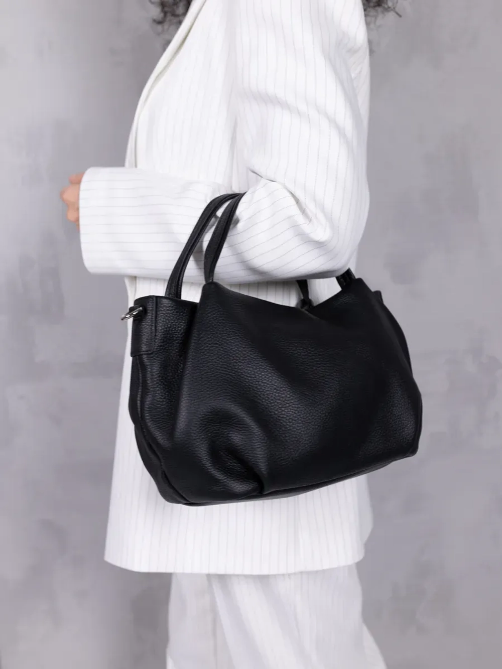 сумка через плечо классическая натуральная кожа