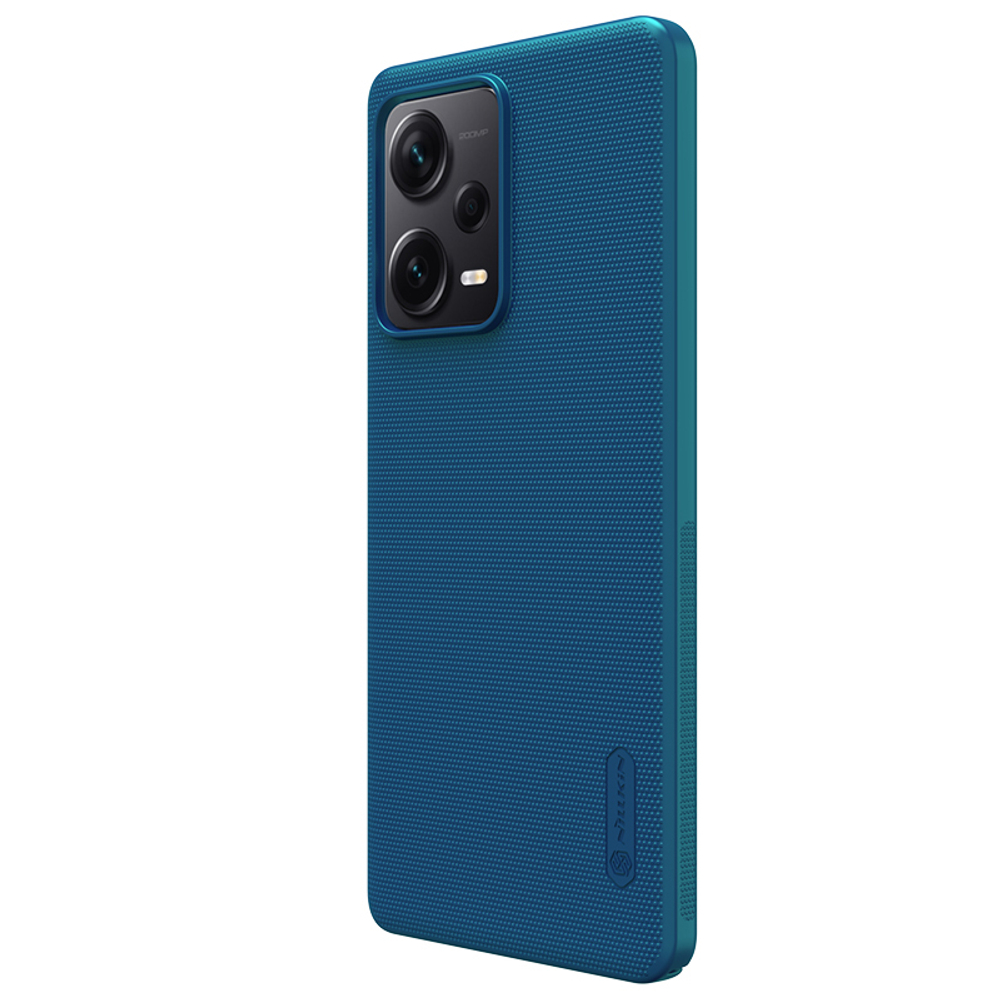 Тонкий жесткий чехол синего цвета от Nillkin для Xiaomi Redmi Note 12 Pro+ 5G, серия Super Frosted Shield