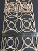 Тесьма сетка с вышивкой, беж, 22см