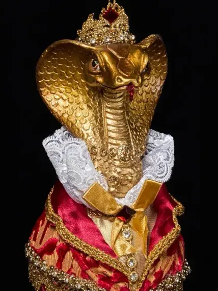 Винтажное украшение Королевский Змей на шаре 10х30 см., Christmas DeLuxe (89116)