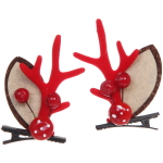 Карнавальный зажим для волос «Оленёнок», 7х5 см, набор 2шт.