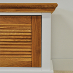 Обувница в прихожую Асти, с сиденьем из МДФ и натурального дуба